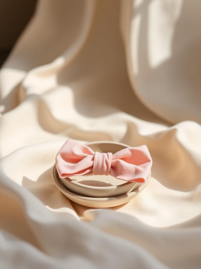 Céline blush bow headband